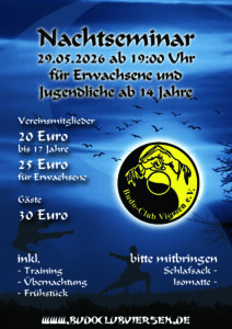 Nachtseminar (ab 14 Jahre) @ Budo-Club Viersen