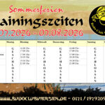 Trainingszeiten Sommerferien